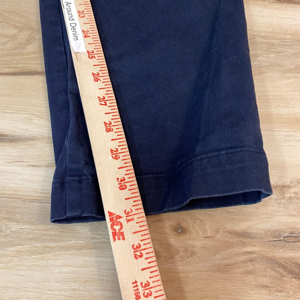 Gap Chino Pants Mens 42x32 Skinny Navy Blue Stretch Cotton Trousers - Picture 6 of 9
